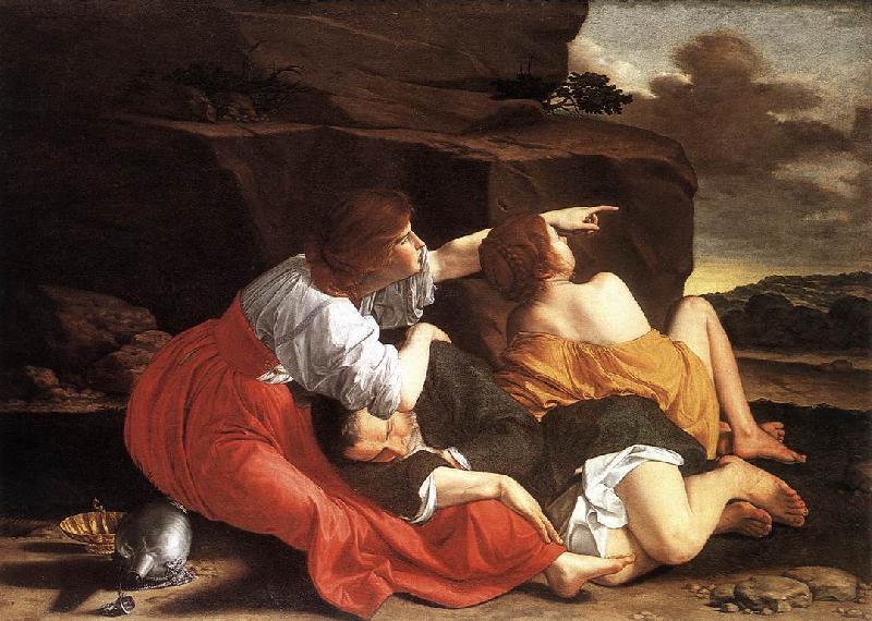 GENTILESCHI, Orazio Lot and his Daughters dfh oil painting image